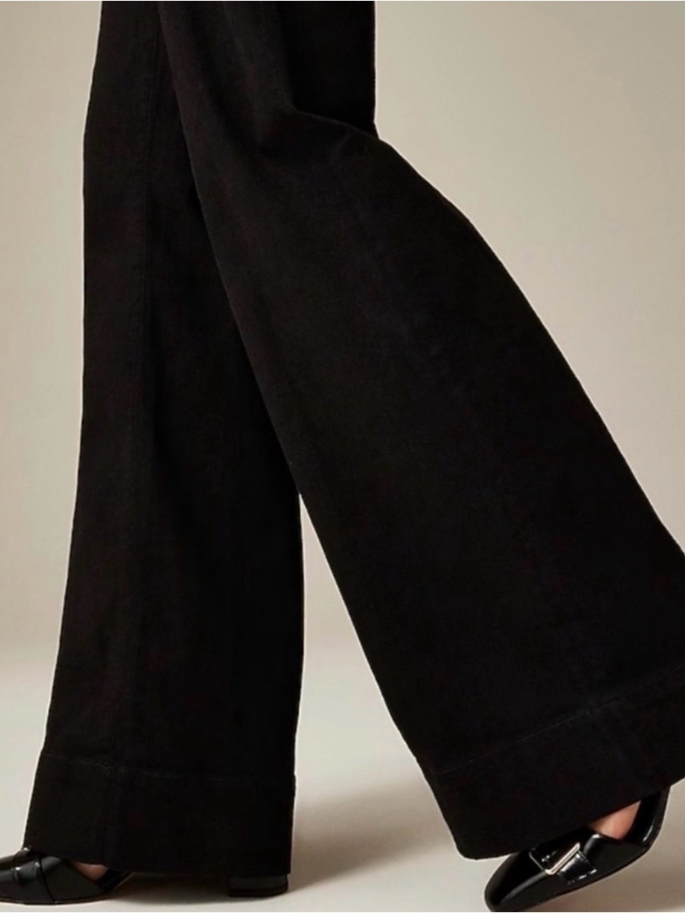 J. Crew Black Wide-Leg Flare Jeans